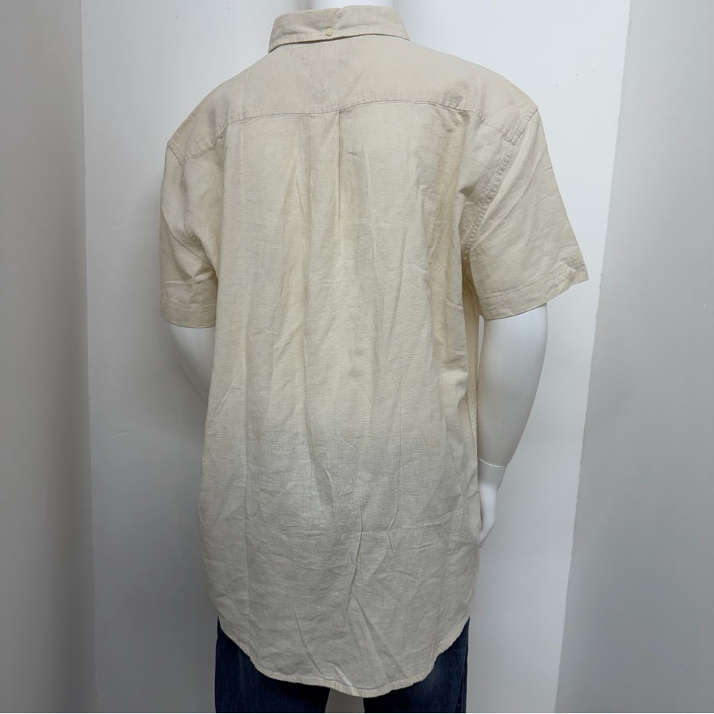Tommy Hilfiger Cotton Linen Button Down Short Sleeve Shirt NWTags Size XXL - Picture 6 of 13